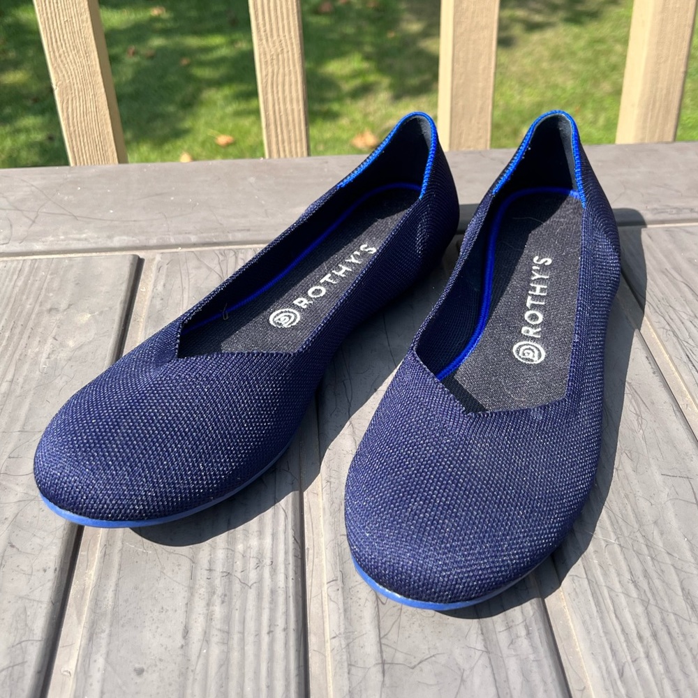 Rothy’s retired ballet flat marine blue size 11.5